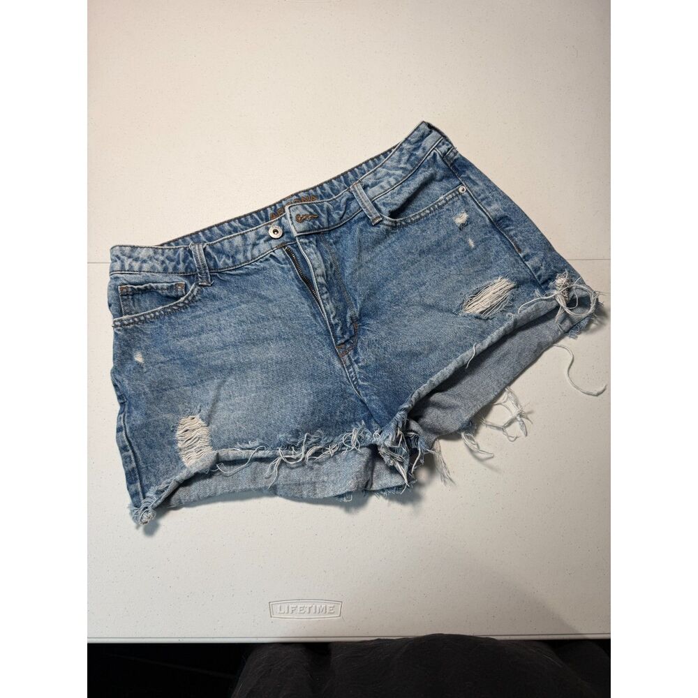 Arizona Jean Co. Distressed Denim Cutoff Shorts Size 15 Y2K High Rise Frayed